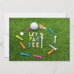 Golf Par Tee Party Einladung mit Golfball