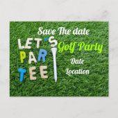 Golf Par Tee Party Einladung mit Golfball (Vorderseite)