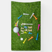 Golf Par Tee Party mit Golfball bunten T-Shirts Banner (Vertikal)