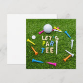 Golf Par Tee Party mit golfbunten T-Shirts (Vorne/Hinten)