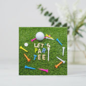 Golf Par Tee Party mit golfbunten T-Shirts (Stehend Vorderseite)