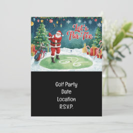 Golf Par Tee Party Weihnachtsfeier Einladung
