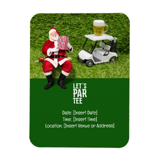 Golf Par Tee Party Weihnachtsfeier Magnet (Vertikal)