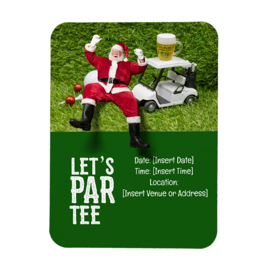 Golf Par Tee Party Weihnachtsfeier Magnet (Vertikal)