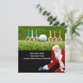 Golf Par Tee Party Weihnachtsfeier Save The Date (Stehend Vorderseite)