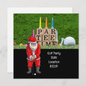 Golf Par Tee Party Weihnachtsfeier Save The Date (Vorne/Hinten)