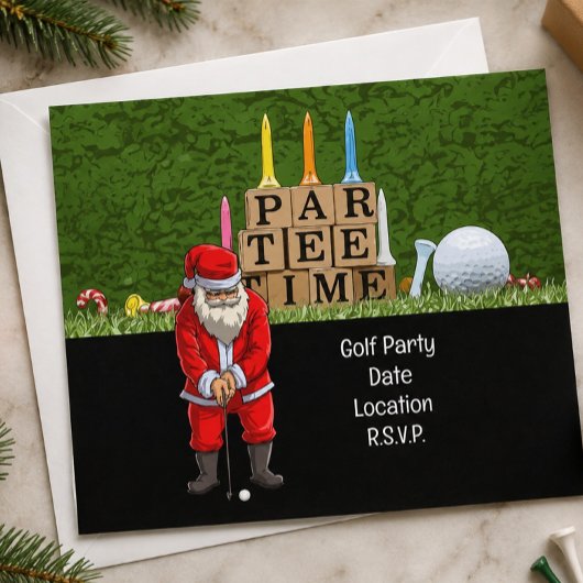 Golf Par Tee Party Weihnachtsfeier Save The Date