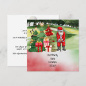 Golf Par Tee Party Weihnachtsfeier Save The Date (Vorne/Hinten)