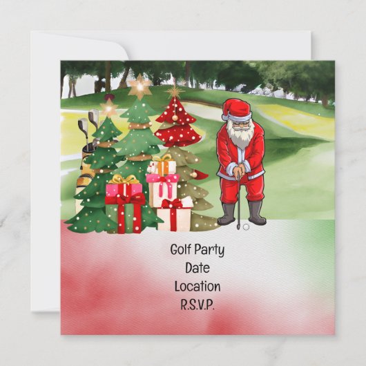 Golf Par Tee Party Weihnachtsfeier Save The Date (Vorderseite)