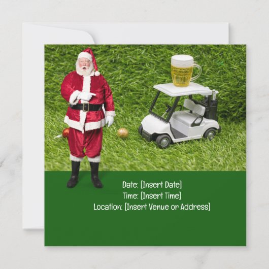 Golf Par Tee Party Weihnachtsfeier Save The Date (Vorderseite)