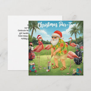 Golf Par-Tee-Party Weihnachtsmann Weihnachtsflamin Save The Date