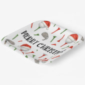 Golf Par Tee Party Weihnachtsmannmütze Weihnachten Pappteller (Gewinkelt)