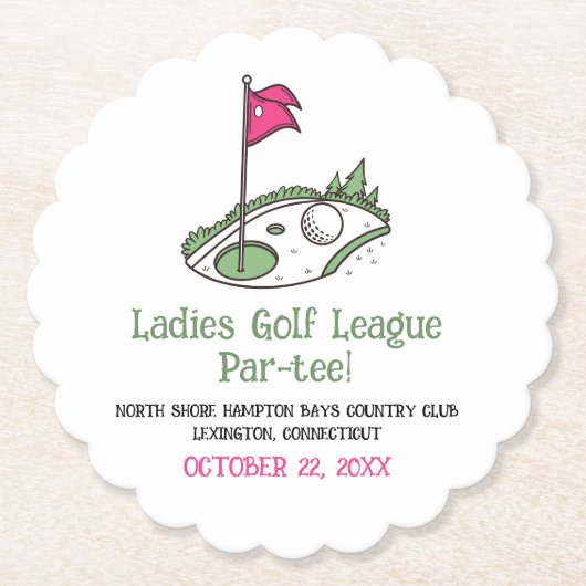 Golf Par-Tee Untersetzer (Vorderseite)