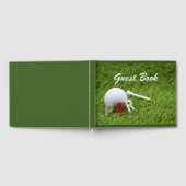 Golf Par to Pair mit Golfball und Tee auf Grün Gästebuch (Voll)