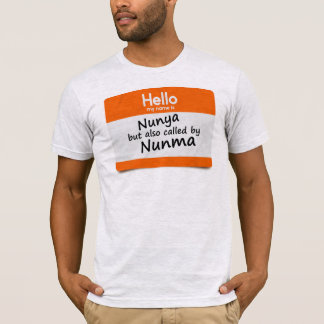 Golf-Parkplatz-Protokoll Mein Name ist Nunya & Nun T-Shirt