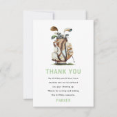 Golf Partee Erwachsene Geburtstag Dankeskarte (Vorderseite)