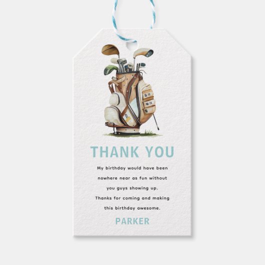 Golf Partee Erwachsene Geburtstag Geschenkanhänger (Vorderseite)