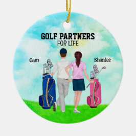 Golf Partner für das Leben individuelle Name Keramik Ornament