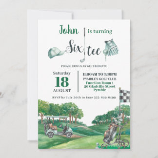 Golf Party 60. Geburtstag Sechzig Einladung