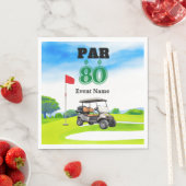 Golf Party 80. Geburtstag Serviette (Beispiel)