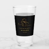 Golf Party - Bachelor Party Golfers Luxus Gold Glas (Rückseite)