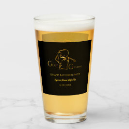 Golf Party - Bachelor Party Golfers Luxus Gold Glas