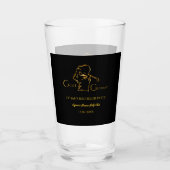 Golf Party - Bachelor Party Golfers Luxus Gold Glas (Vorderseite)