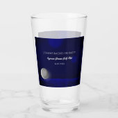 Golf Party Bachelor Party Golfers Navy Blue Course Glas (Rückseite)