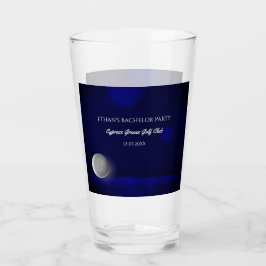 Golf Party Bachelor Party Golfers Navy Blue Course Glas