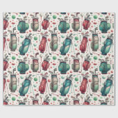 Golf Party Birthday Geschenkpapier (Flach)