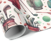 Golf Party Birthday Geschenkpapier (Rolleneckpunkt)