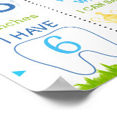 Golf Party Birthday Meilenstein Poster (Ecke)