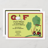 Golf Party Einladung (Vorne/Hinten)