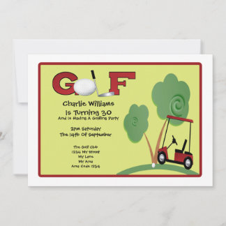 Golf Party Einladung