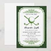 Golf Party Einladung (Vorne/Hinten)