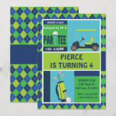 Golf Party Einladung - Golf Geburtstag Personalisi (Vorne/Hinten)