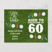 Golf Party Einladung Save the Date 60. Geburtstag (Vorderseite)