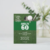 Golf Party Einladung Save the Date 60. Geburtstag (Stehend Vorderseite)