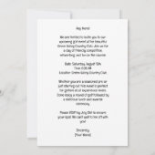 Golf Party Einladung Wasserfarbe mit Golfer (Rückseite)