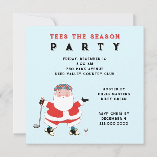 Golf-Party Einladungen (Vorderseite)