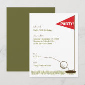 Golf-Party Einladungen (Vorne/Hinten)
