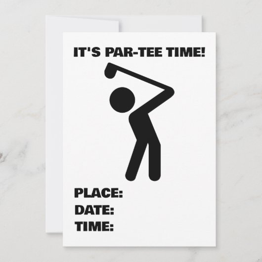 GOLF-PARTY EINLADUNGEN (Vorderseite)