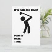 GOLF-PARTY EINLADUNGEN (Stehend Vorderseite)