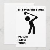 GOLF-PARTY EINLADUNGEN (Vorne/Hinten)