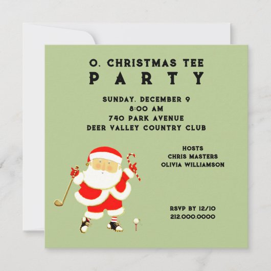 Golf-Party Einladungen (Vorderseite)