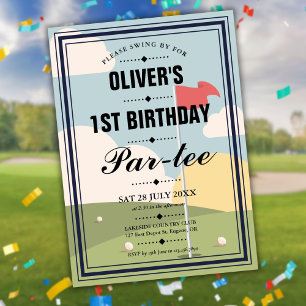Golf Party für jedes Alter Geburtstagsfeier  Einladung