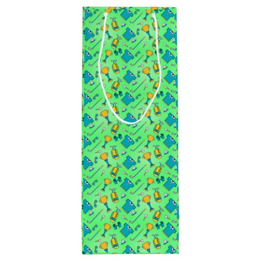Golf Party Geschenktüte Für Weinflaschen (Rückseite)