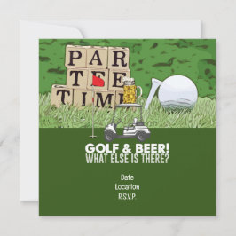 Golf Party Golf und Beer Funny Sprichwort für Golf Einladung