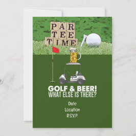 Golf Party Golf und Beer Funny Sprichwort für Golf Einladung