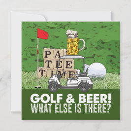 Golf Party Golf und Beer Funny Sprichwort für Golf Karte